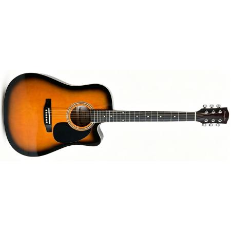 Guitarras Acústicas Memphis FG02941CSB Cutaway Guitarra Acústica Sunburst