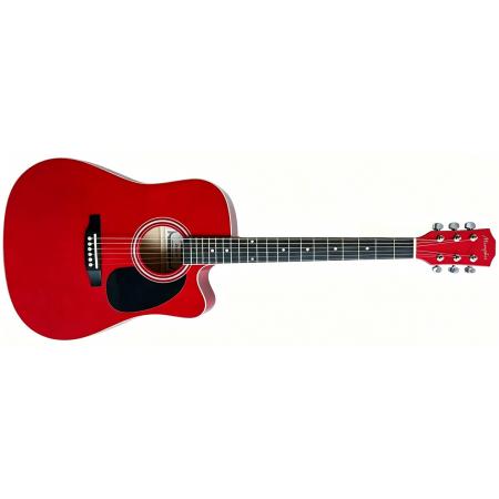 Guitarras Acústicas Memphis FG02941CRD Cutaway Guitarra Acústica Roja
