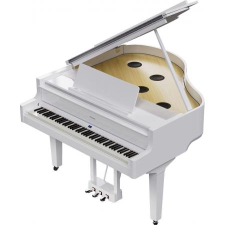 Pianos Electrónicos Roland GP9MPW Moving Keys Blanco Pulido Piano Digital