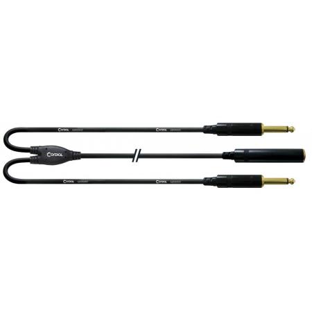 Cables Varios  Cordial CFY03GPP Y Jack Mono Hembra/2 Machos 30CM Cable