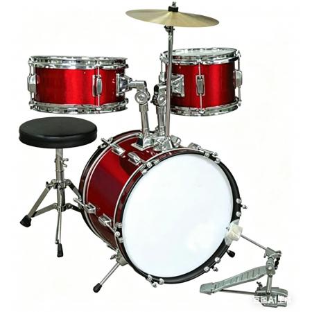  Baterías Musicales Infantiles  Memphis YS104-3 Roja Batería Acústica