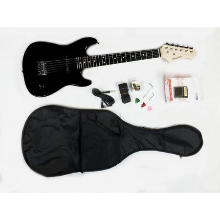 Packs guitarra Pack Memphis Kest2sb  Guitarra Eléctrica 30" cadete con estuche y funda