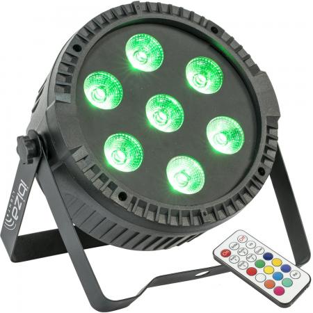 Leds discoteca  Ibiza Light THINPAR7X6-RGBW Foco Par 7 LED RGBW 6W Extraplano 