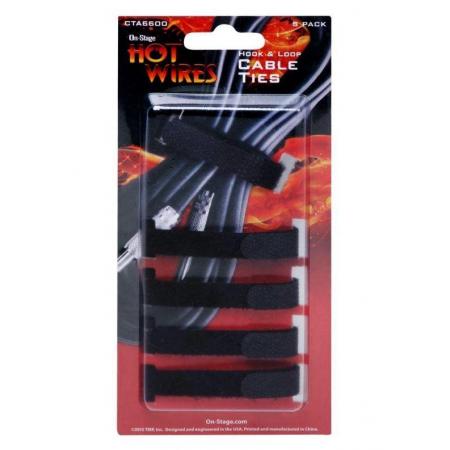 Accesorios de audio On Stage CTA6600 Velcro Sujeta Cables Pack 5 Unid