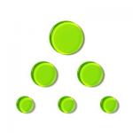 SlapKlatz MINI - 6 Gel Pads w case - Alien Green