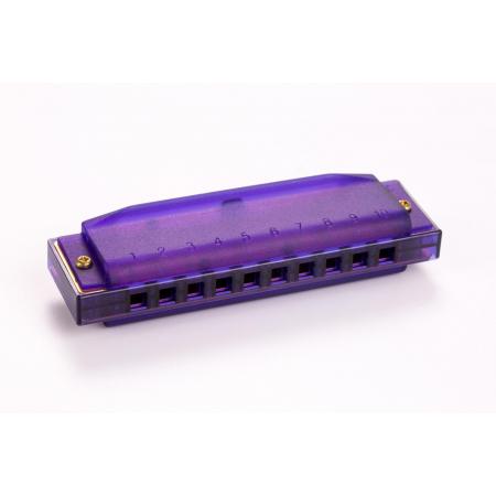 Armónicas Diatónicas Hohner Traslucent Harp Purple Hardcase