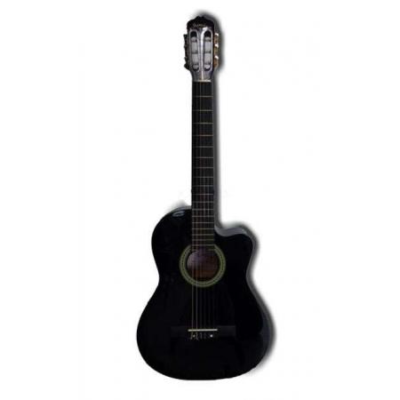 Guitarras Clásicas y Españolas Memphis Memphis FT951C Guitarra Clásica Negra Cutway