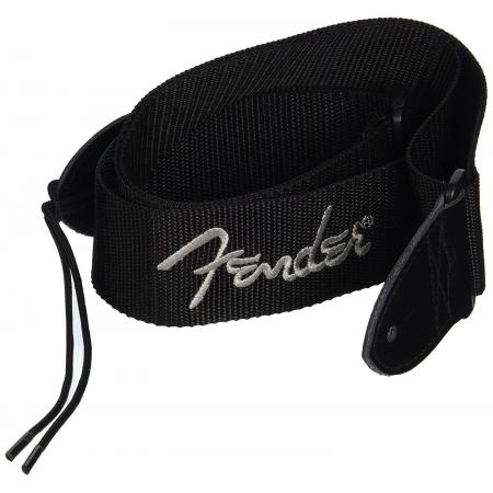 Correas Guitarra Fender 2" Black Poly Correa Grey Logo Black
