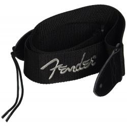 Correas Guitarra Fender 2" Black Poly Correa Grey Logo Black