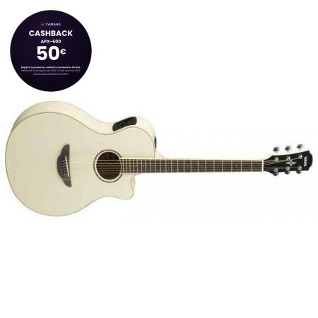 Guitarras Electroacústicas Yamaha APX600 Vintage White Guitarra Electroacústica