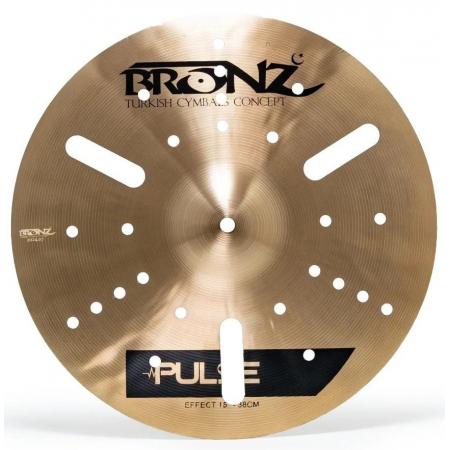 Platos de batería Bronz Effect 15" B20 drilled Pulse Series