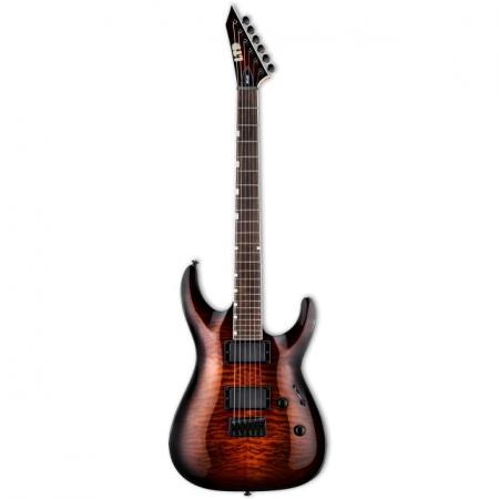 Guitarras Eléctricas LTD ESP LTD MH-200HT QM Guitarra Eléctrica Dark Brown Sunburst