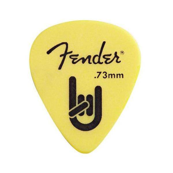 Fender Rock On 0,73Mm Yellow Bolsa 12 Púas