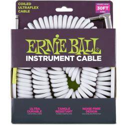 Cables para Instrumentos Ernie Ball Cable Ultraflex Spiral 7.6 Jk-Jk Ss Wh