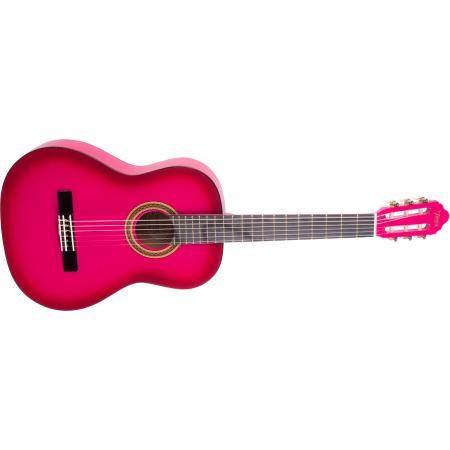 Guitarra Clásica - Guitarra española Valencia VC103PKS Pink Burst Guitarra Clásica 3/4