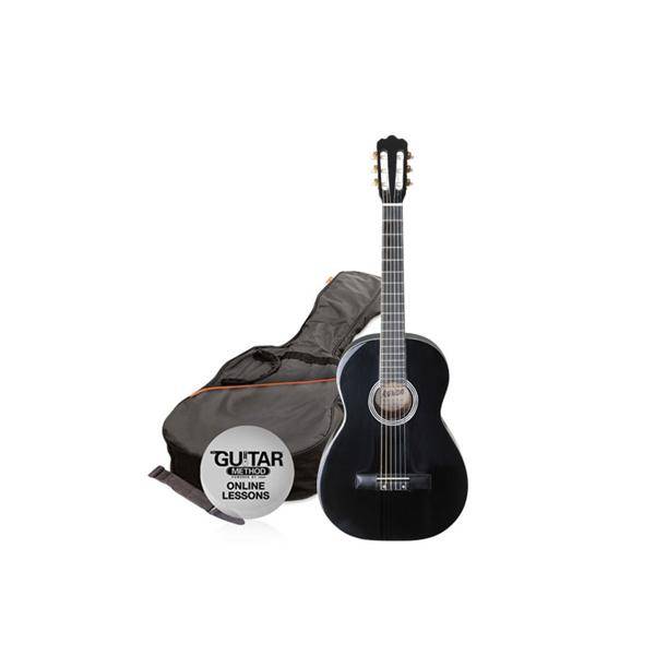Ashton SPCG44BK Pack Guitarra Clásica Negra