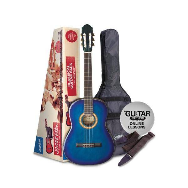 Ashton SPCG12TBB Pack Guitarra Clásica 1/2 Azul