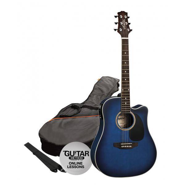 Ashton SPD25CEQTBB Pack Guitarra Electroacústica Azul