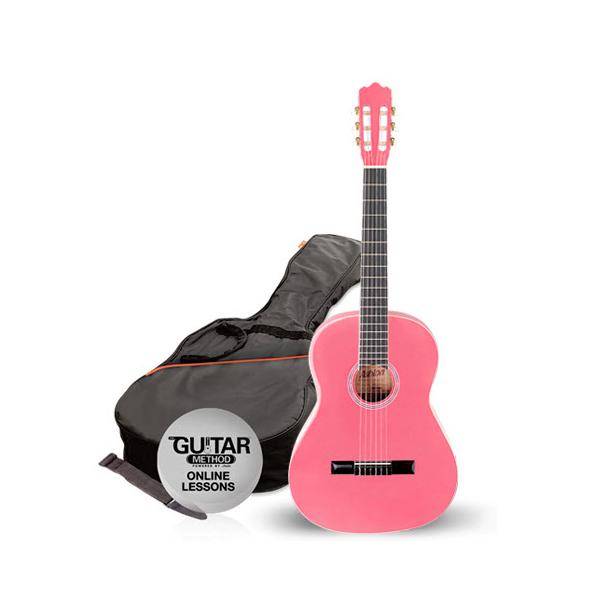 Ashton SPCG44PK Pack De Guitarra Clasica 4/4 Rosa