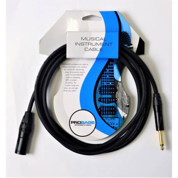 Probag Cable Micro Xlr Macho Jack 3M