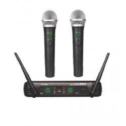 Sistemas y Micrófonos Inalámbricos  EK AUDIO 2 MICROFÓNOS INALÁMBRICOS MANO WR25 UHF