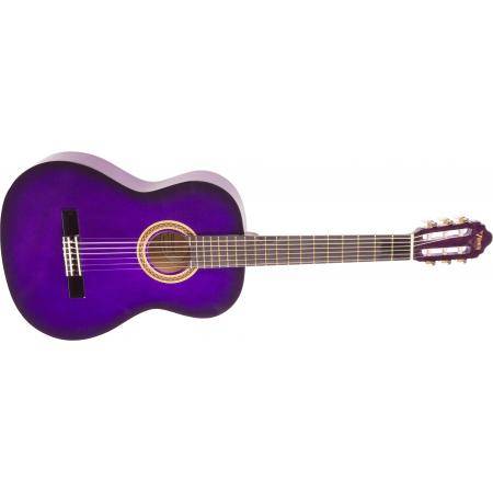 Guitarra Clásica - Guitarra española Valencia VC103PPS Purple Guitarra Clásica 3/4