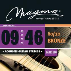 Accesorios de guitarra Magma GA110B80 Juego De Cuerdas De Guitarra Acústica