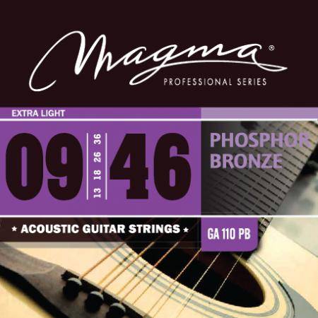 Cuerdas Guitarra Acústica Magma GA110PB Juego De Cuerdas De Guitarra Acústica