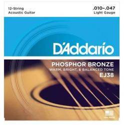 Cuerdas Guitarra Acústica Juego Cuerdas EJ-38 (010-027) Guitarra Acústica D'Addario