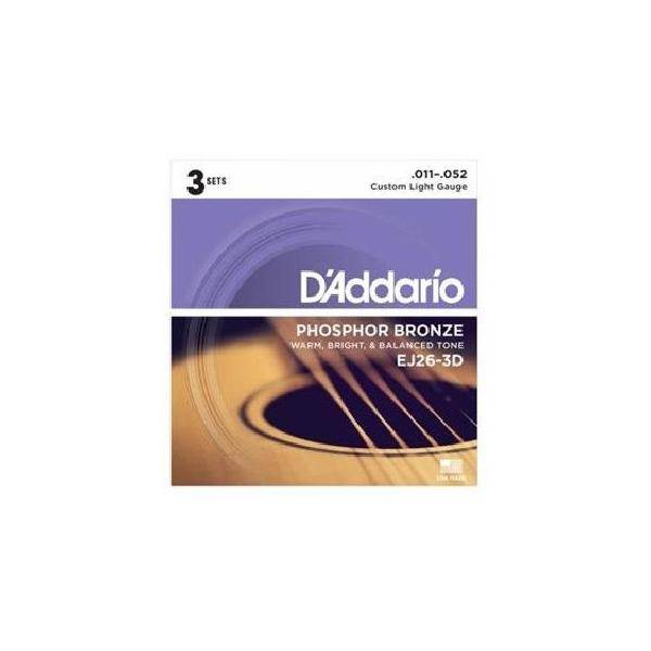 D'Addario EJ-26-3D(3Sets) Juego Cuerdas Guitarra Acústica
