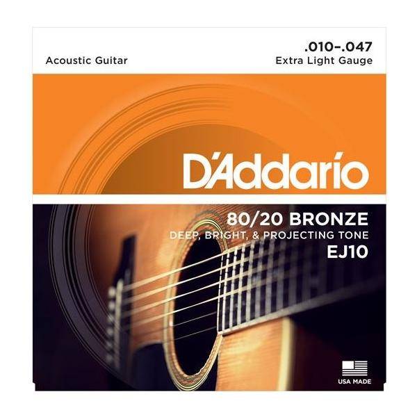 Daddario Serie EJ10 Cuerdas Guitarra Acústica