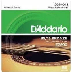 Cuerdas Guitarra Acústica D'Addario EZ890 Sup Lite Juego Guitarra Acústica