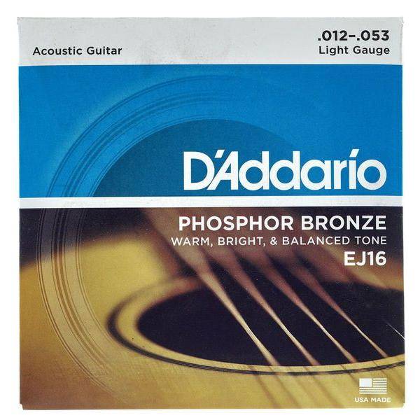 D'Addario EJ16 Phosp Juego Cuerdas Guitarra Acústica