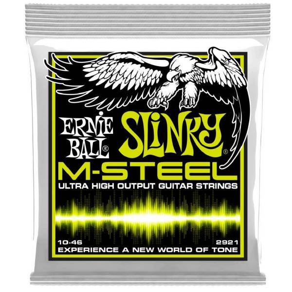 Ernie Ball EB2921 Juego Cuerdas Guitarra Eléctrica Slinky M-Steel