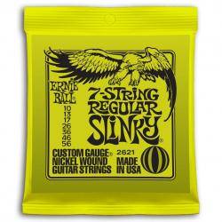 Cuerdas de Guitarra Eléctrica Ernie Ball EB2621 Juego Cuerdas Guitarra Eléctrica Slinky 7St Regular 10-56