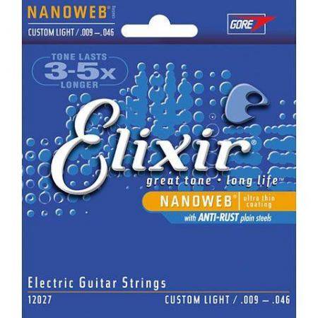 Cuerdas Guitarra Eléctrica Elixir Cuerdas Eléctrica Custom Light 009-046