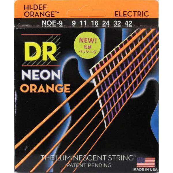 Dr Juego 0XNOE9 Cuerdas Guitarra Eléctrica Neon Orange 9-