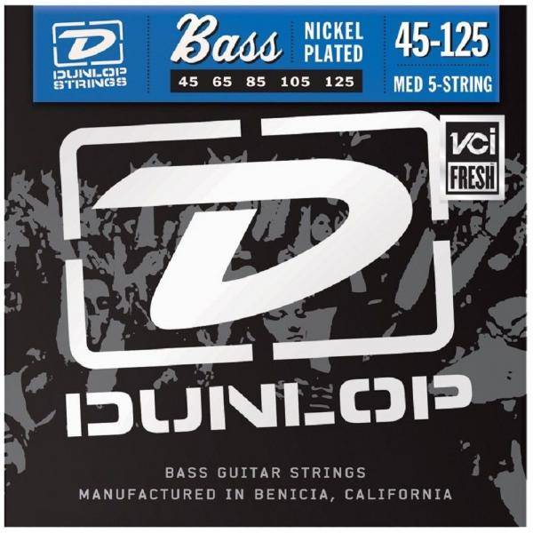 Juego Dunlop Bajo 5 Cuerdas Nickel 45-125