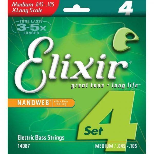 Elixir 14087 Cuerdas Bajo Medium Extra