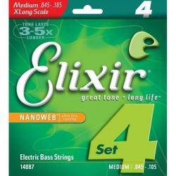 Cuerdas Bajo Elixir 14087 Cuerdas Bajo Medium Extra