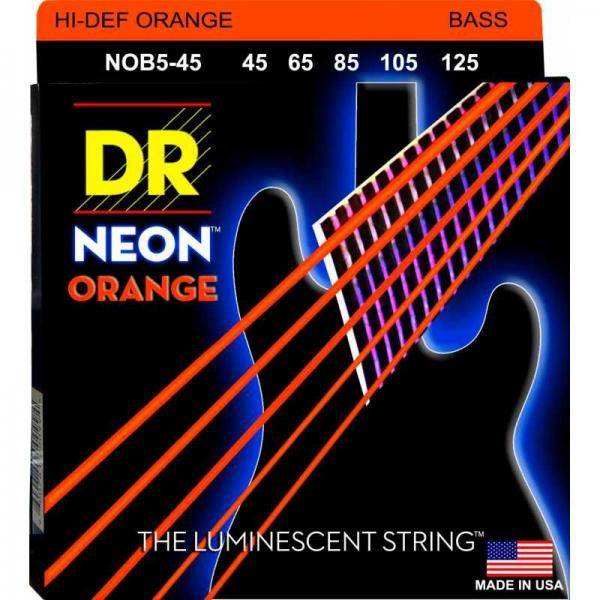 Dr Nob5-45 Juego Cuerdas Bajo Neon Orange