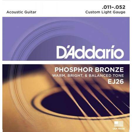 Cuerdas Guitarra Acústica D'Addario EJ26 Phos Bron Cuerdas Guitarra Acústica
