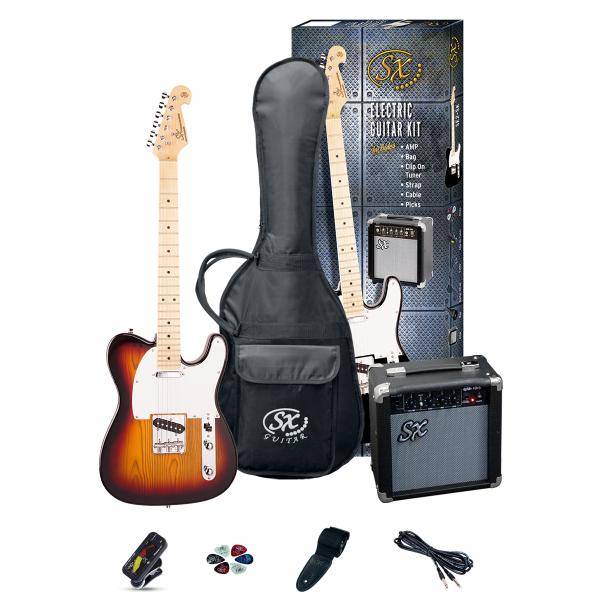 SX SE2 Pack Guitarra Eléctrica 3 Tone Sunburst