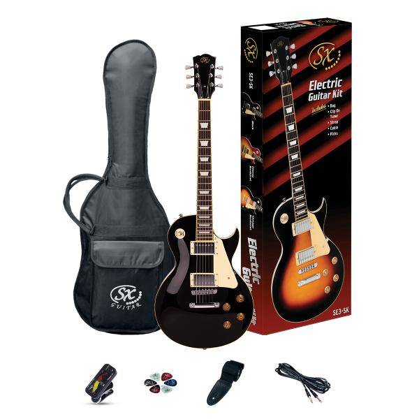 SX SE3 Pack Guitarra Eléctrica Negro