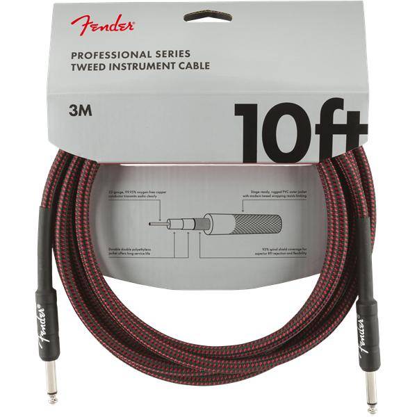 Fender Pro 3M Cable Instrumento Red Tweed