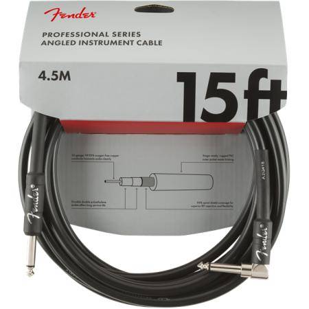 Cables para Instrumentos Fender Pro 4,5M Ang Inst Cable Negro