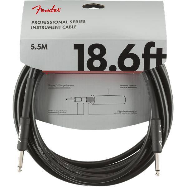 Fender Pro 5,5M Cable Instrumento Negro