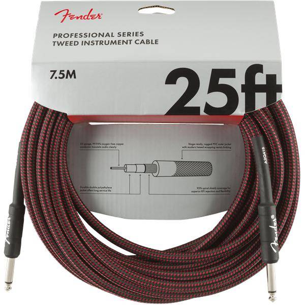 Fender Pro 7,6M Cable Instrumento Red Twd