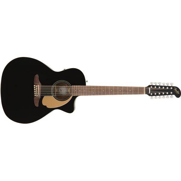 Fender Villager Guitarra Electroacústica 12 Cuerdas Negra