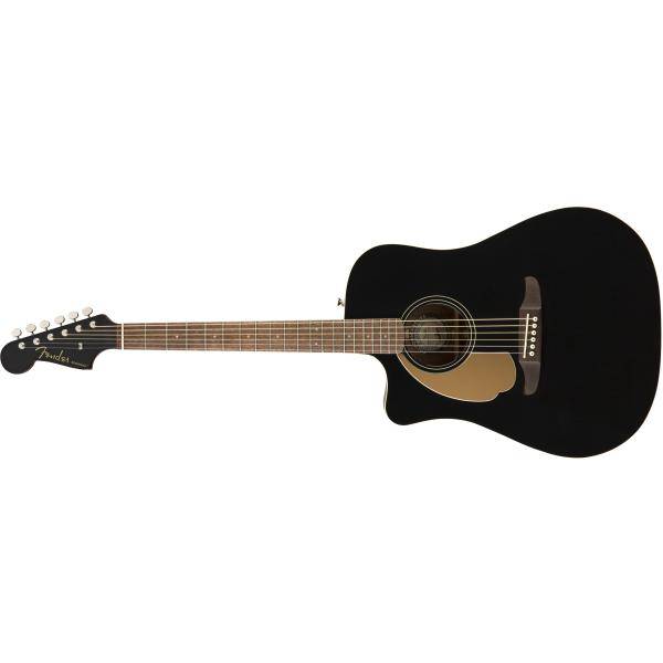 Fender Redondo Player Jetty Guitarra Electoacústica Black Zurdo